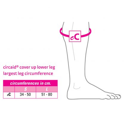 CircAid Comfort CoverUp Lower Leg Size Chart