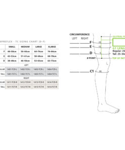 BiaCare CompreFLEX Thigh Wrap Size Chart