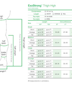 Alternative view of Solaris ExoStrong Thigh High with Silicone Top Band -20-30mmHg - Open Toe