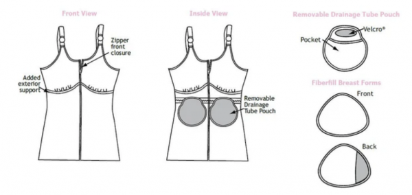 Beth Post Surgical Camisole with Zipper - WearEase - Image 5