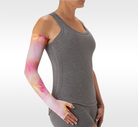 Juzo Soft Arm Sleeve Print Series - Pink Orchid