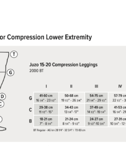 Juzo Soft Leggings Size Chart