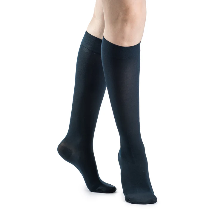 Soft Opaque Knee Midnight Blue