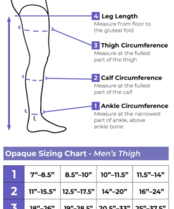 Sigvaris Essential Opaque For Men Thigh Size Chart