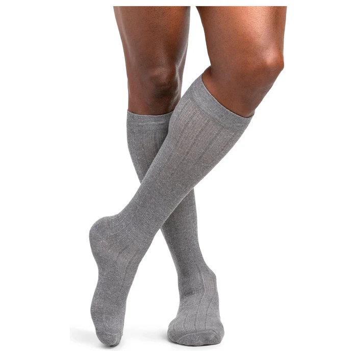 Sigvaris Linen Knee High Light Grey